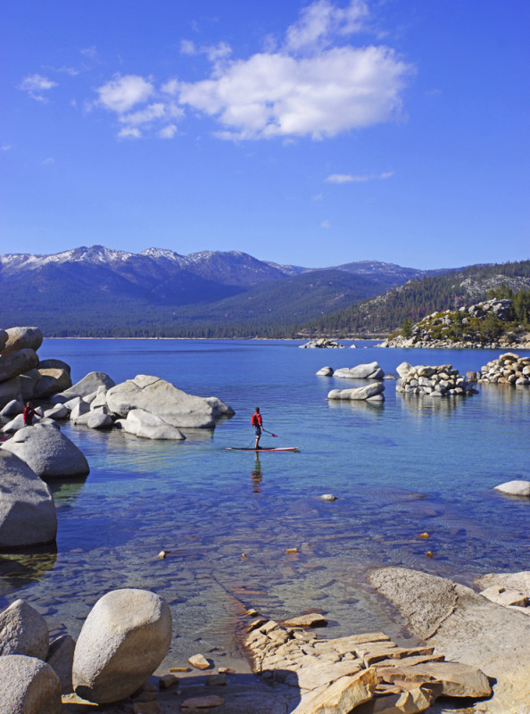 Paddling in Sand Harbor