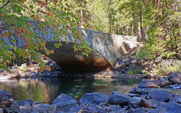 Yosemite's Bridge Over the Merced River