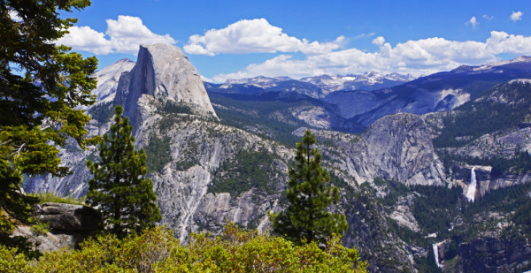 Yosemite's Half Dome, Vernal and NV Falls