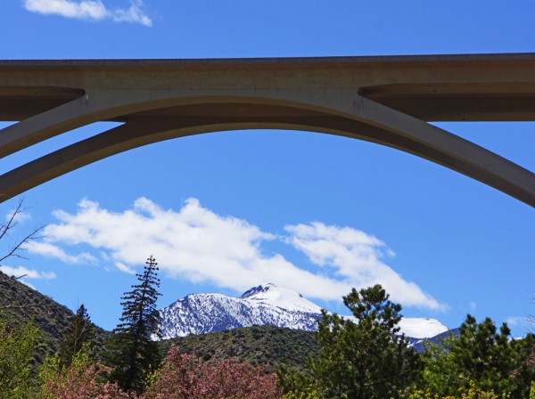 A View of Mt. Rose Through the Carson Bypass Bridge