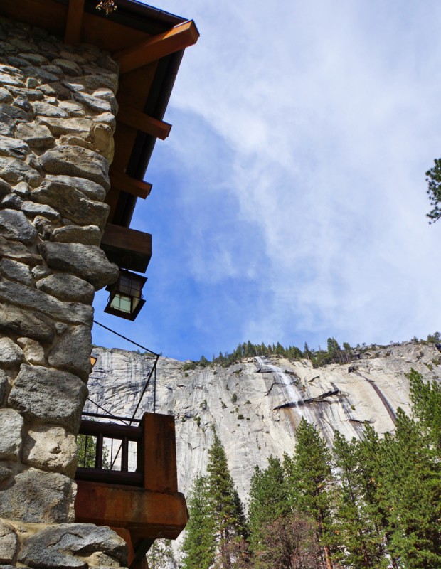 Spring Waterfall by the Ahwahnee